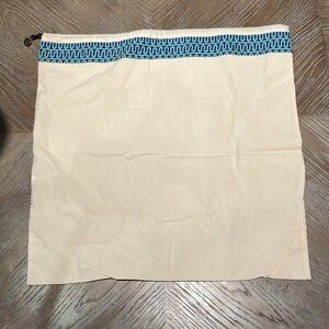 EUC Tory Burch Dust Cover Bag Blue Trim Shoe Purse 23” X 23”